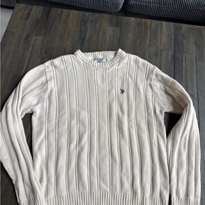 U.S. Polo Assn. Men's Beige Crewneck Sweater